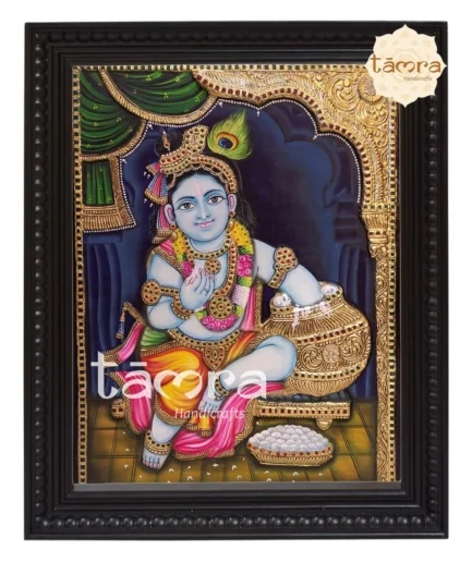 Butter Krishna Tanjore Painting