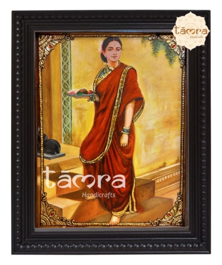 Ravi Varma Painting - Indian Lady Painting