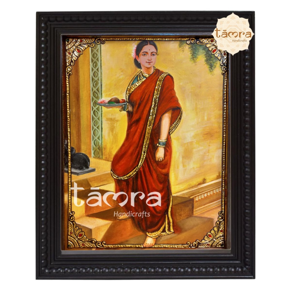 Ravi Varma Painting - Indian Lady Painting