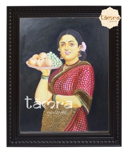 Fruit Lady Raja Ravi Varma Painting