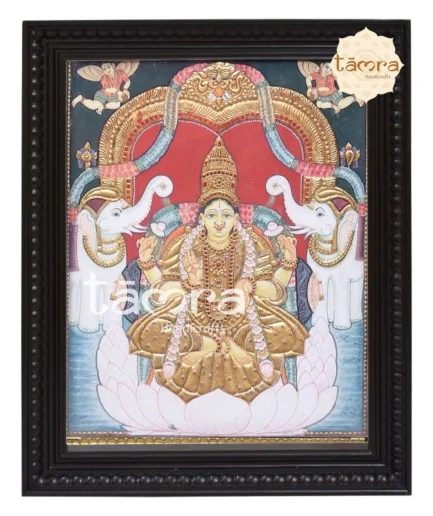 Tanjore Painting Ethnic Lotus Laxmi