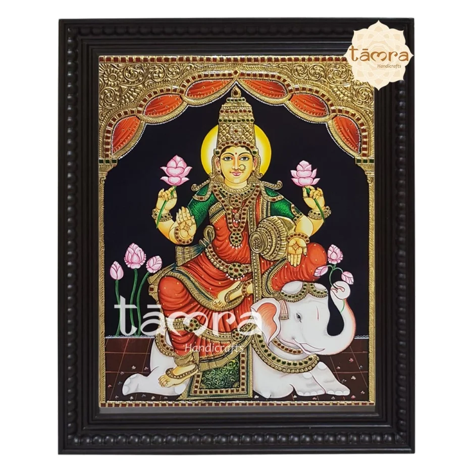 Gaja Lakshmi Tanjore Painting
