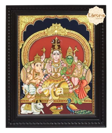 Shiva Family Tanjore Painting