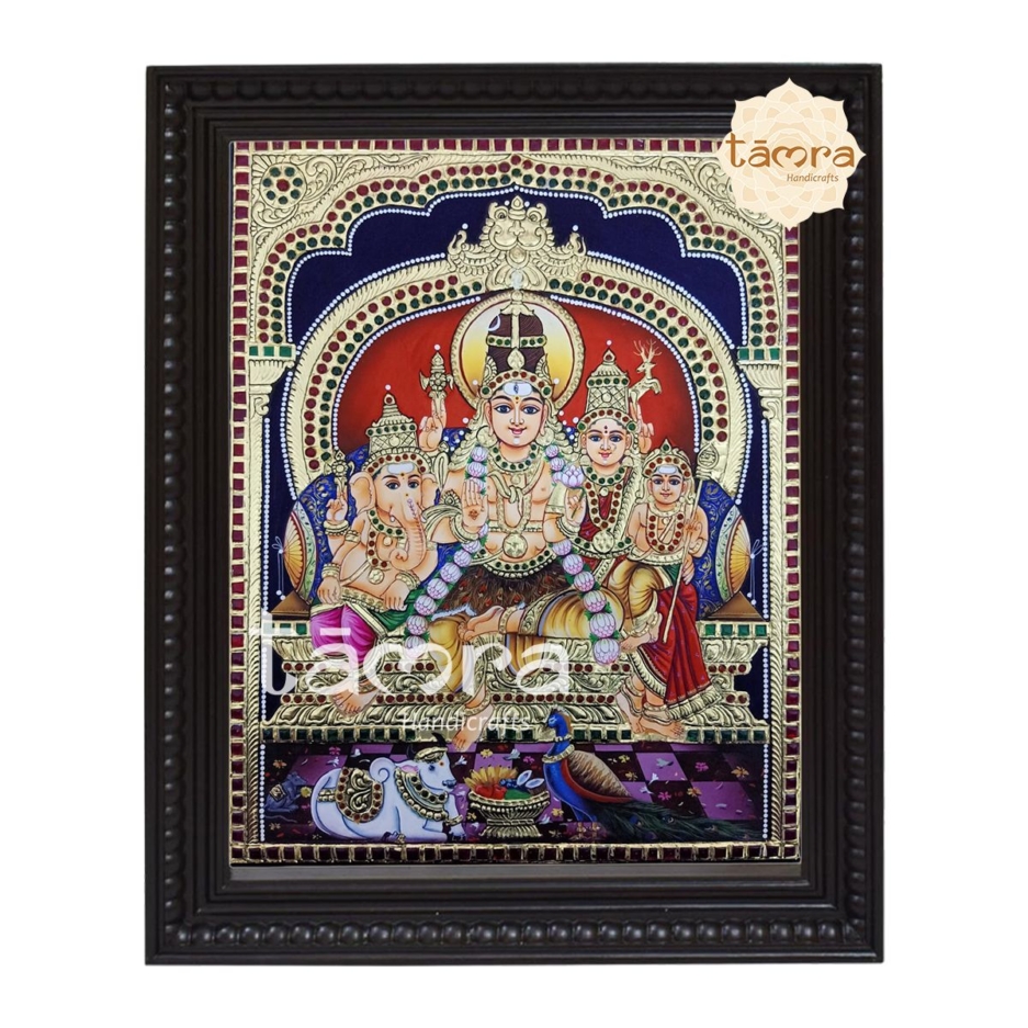 Shiva Family Tanjore Painting