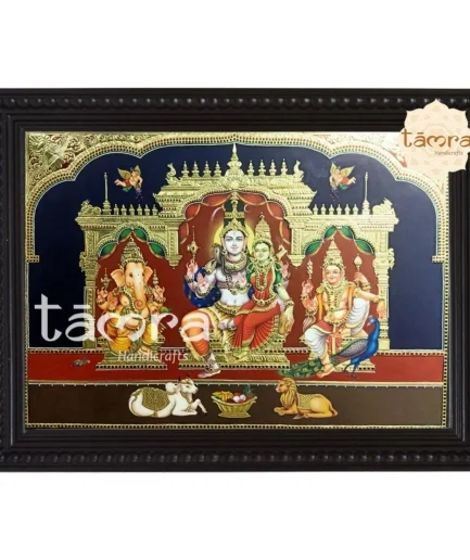 Shiva Family Tanjore Painting