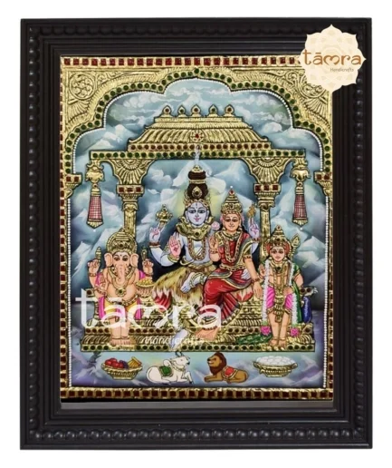 Shiva Family Tanjore Painting