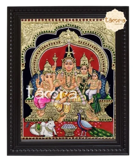 Shiva Family Tanjore Painting