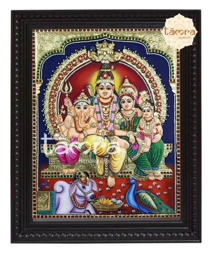 Shiva Family Tanjore Painting