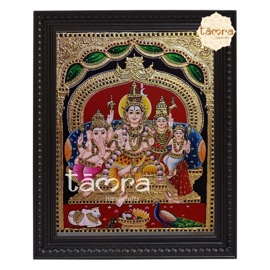 Shiva Family Tanjore Painting