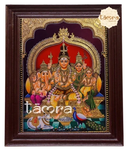 Shiva Family Tanjore Painting