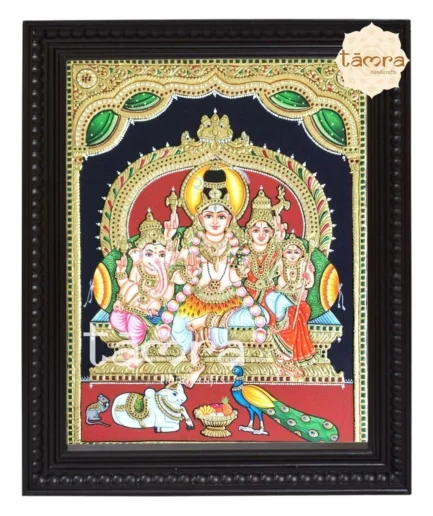 Shiva Family Tanjore Painting