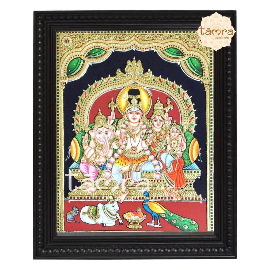 Shiva Family Tanjore Painting