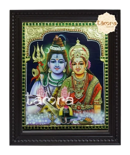 Shiva Parvathi Tanjore Painting