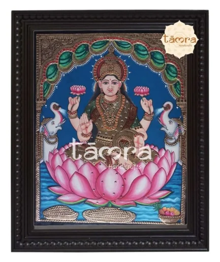 Tanjore Painting Lotus Laxmi