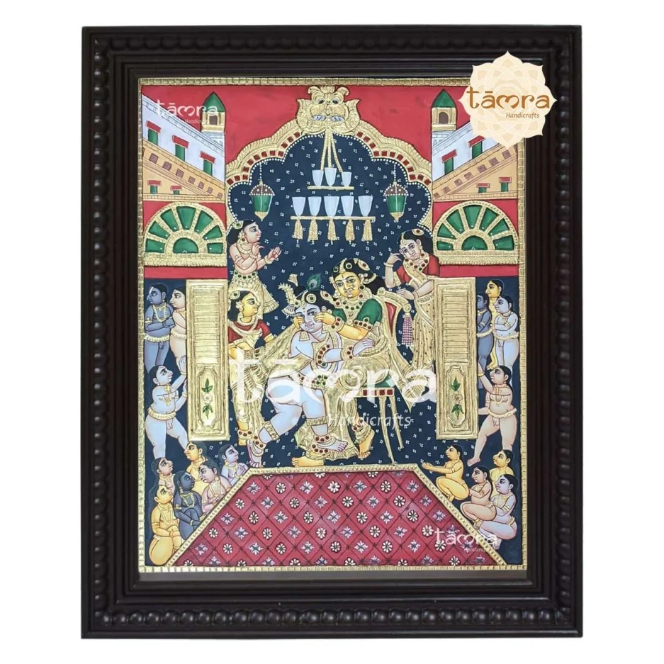 Rukmani Krishna Tanjore Painting