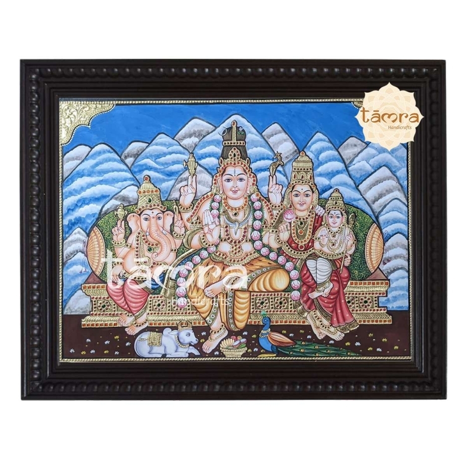 Shiva Family Tanjore Painting