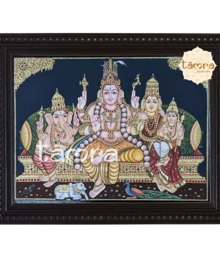 Shiva Family Tanjore Painting