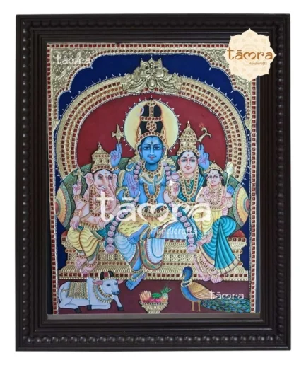 Shiva Family Tanjore Painting