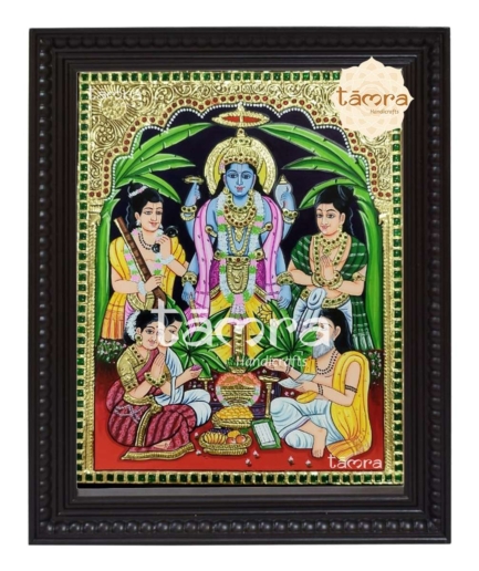 Satyanarayana Swamy Tanjore Painting