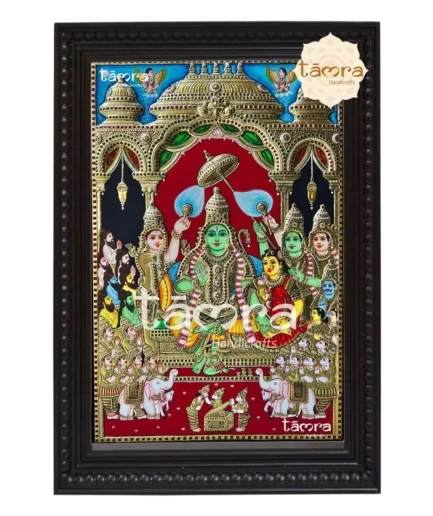 Sri Rama Pattabhishekam Tanjore Painting