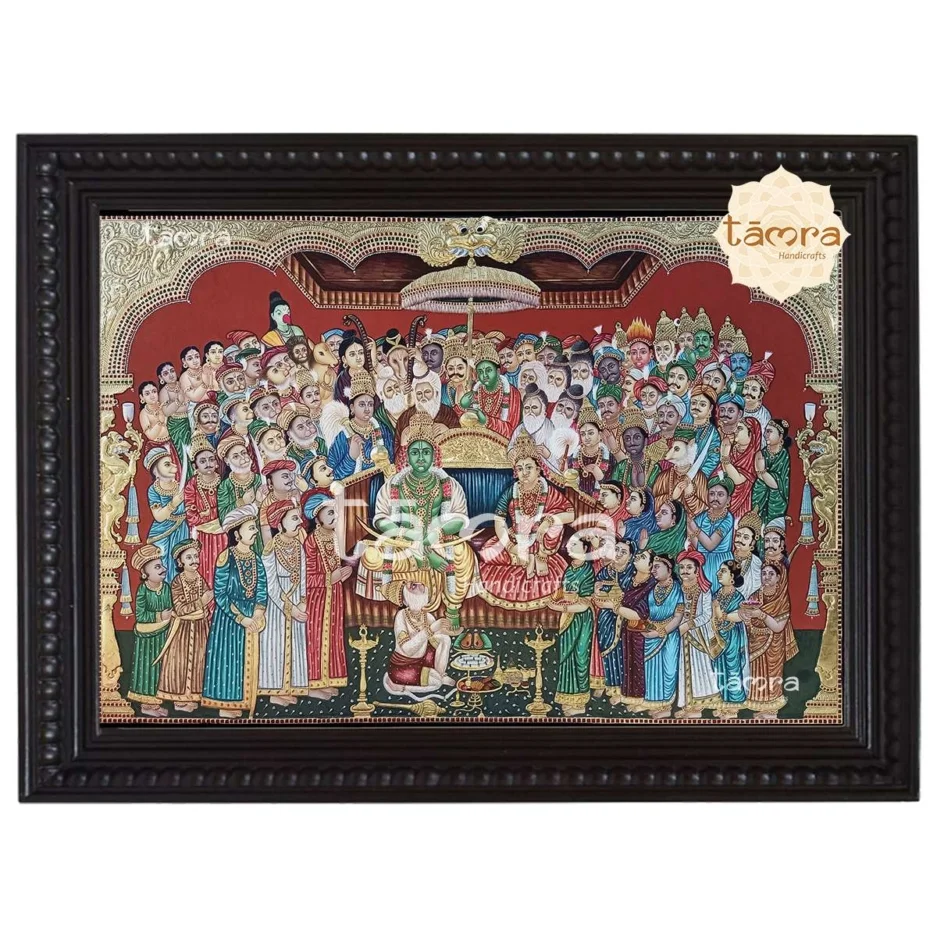 Rama Pattabhishekam Tanjore Painting