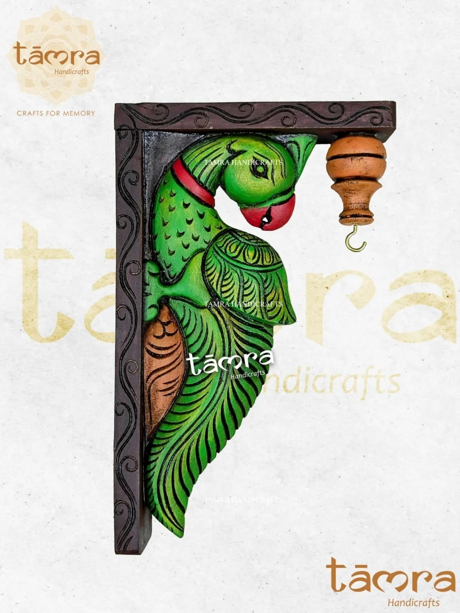 Wooden Bracket Parrot