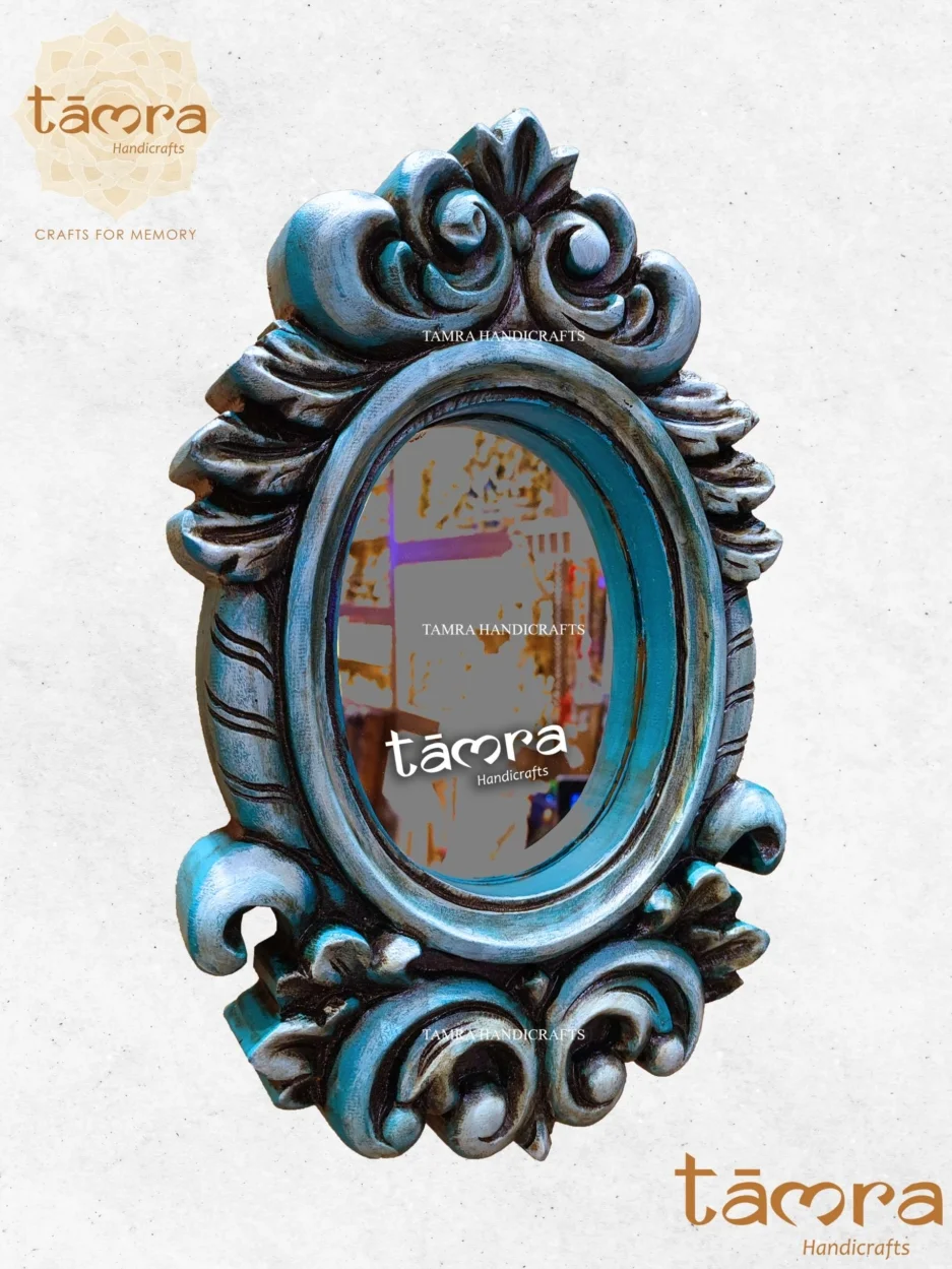Oval Floral Wall Mirror
