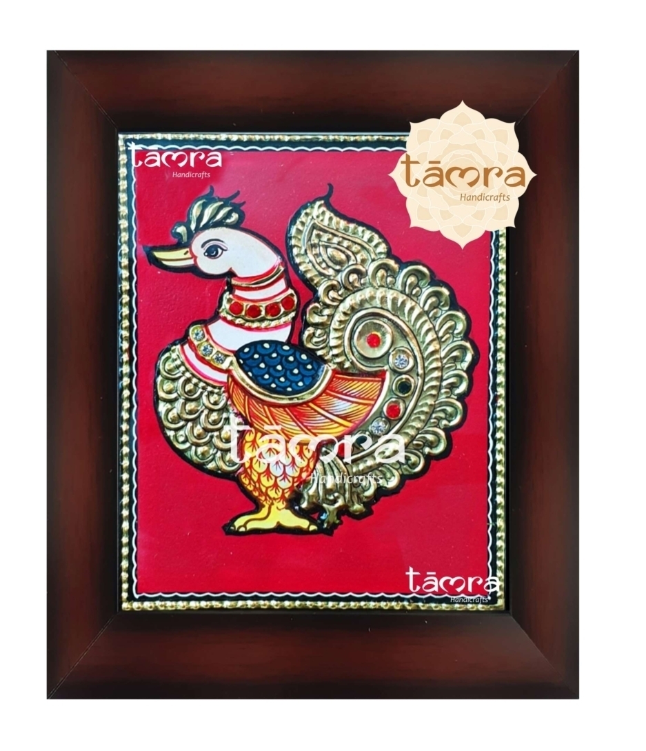 Tanjore Painting Peacock 25 2 scaled