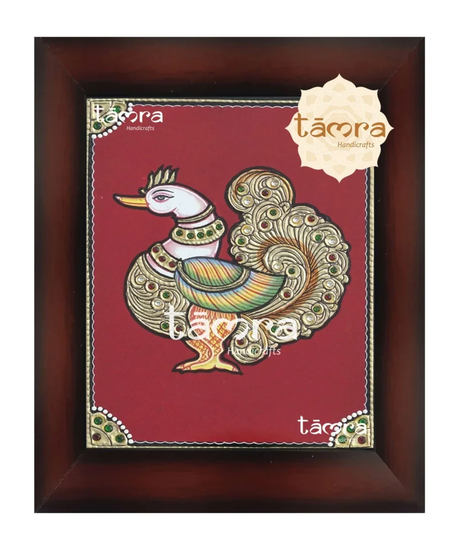 Tanjore Painting Peacock 5 2 scaled