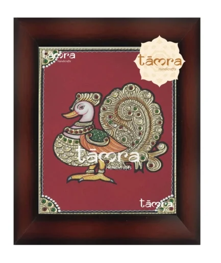 Traditional Annam Swan Tanjore Painting