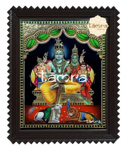 Shiva Family Tanjore Painting