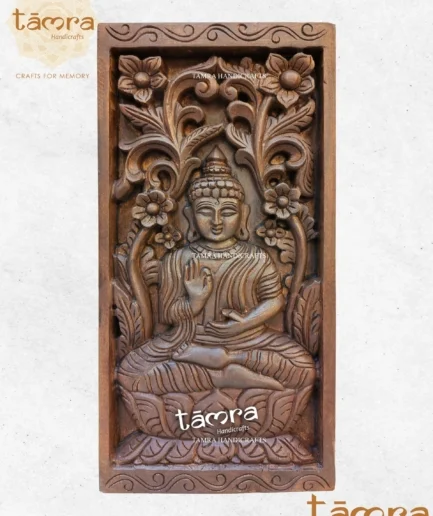 Wooden Buddha Panel