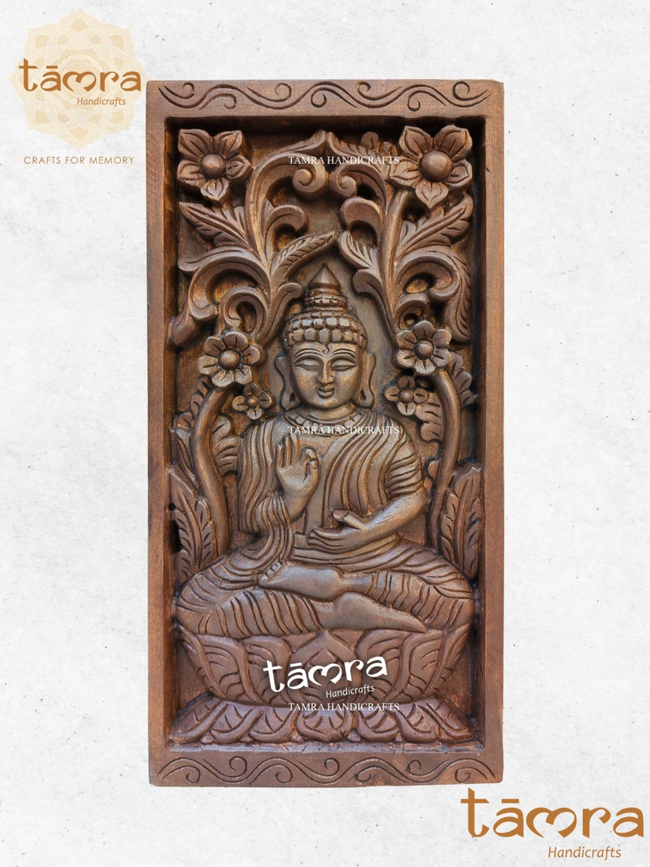 Wooden Buddha Panel
