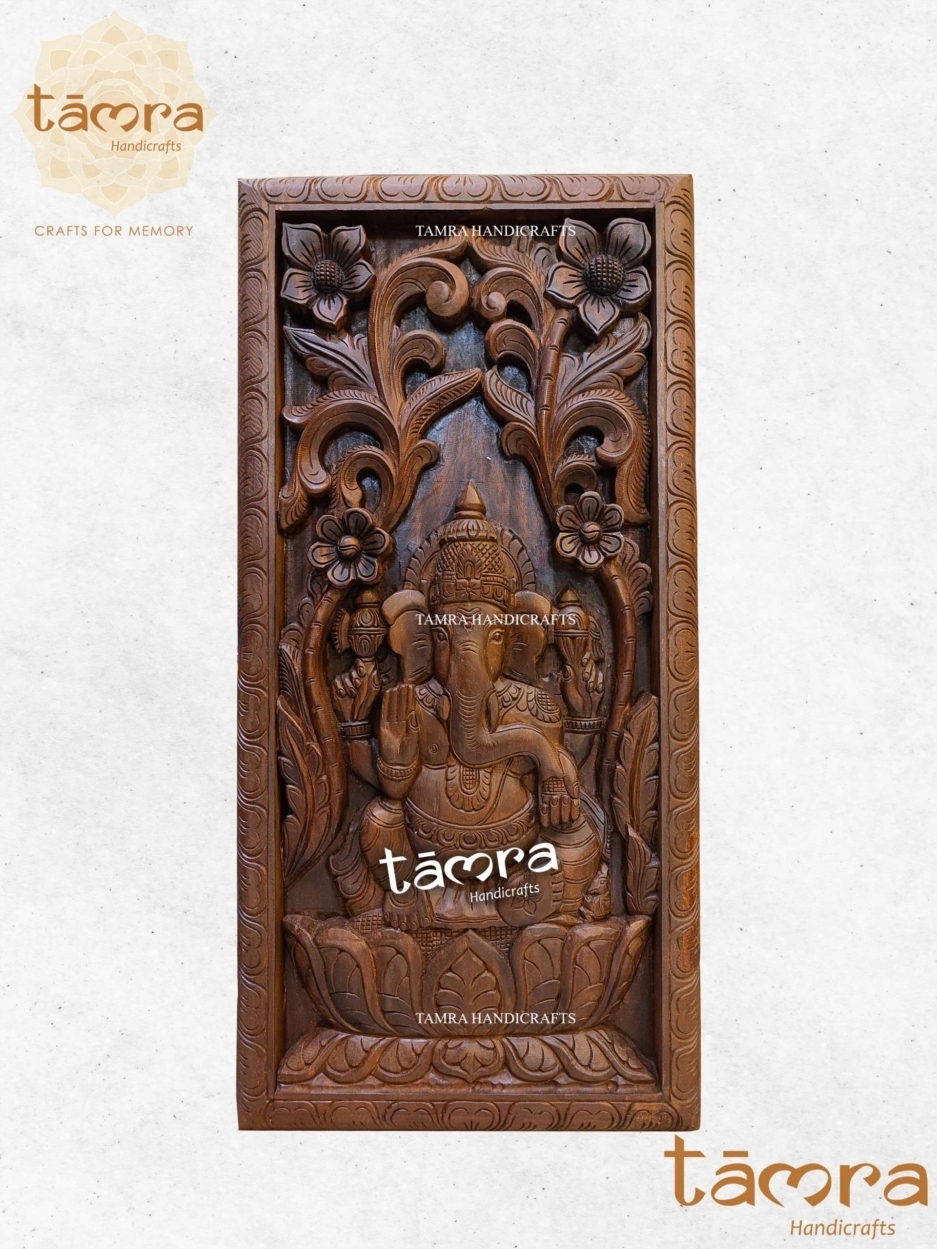 Wooden Ganesha Panel