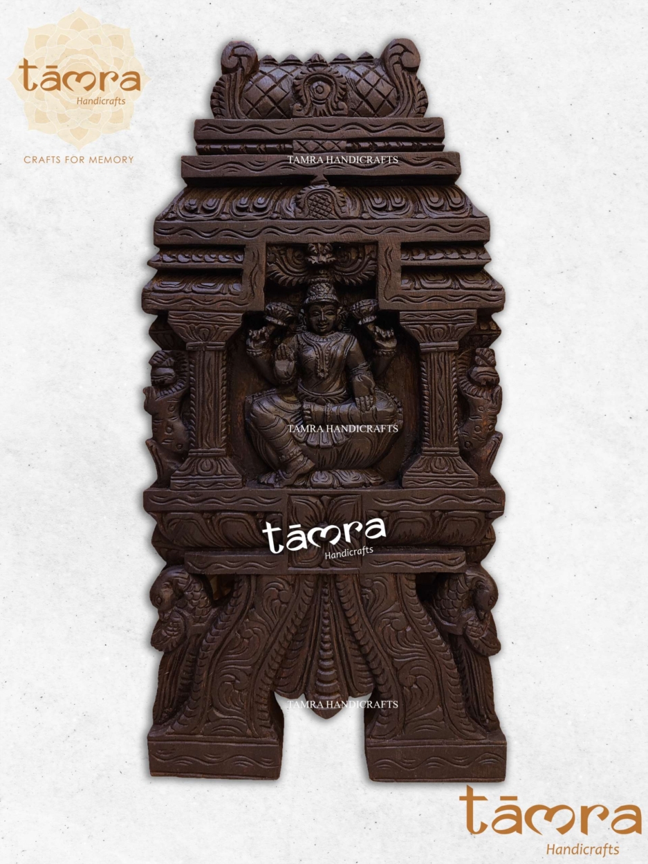 Wooden Laxmi Temple Panel