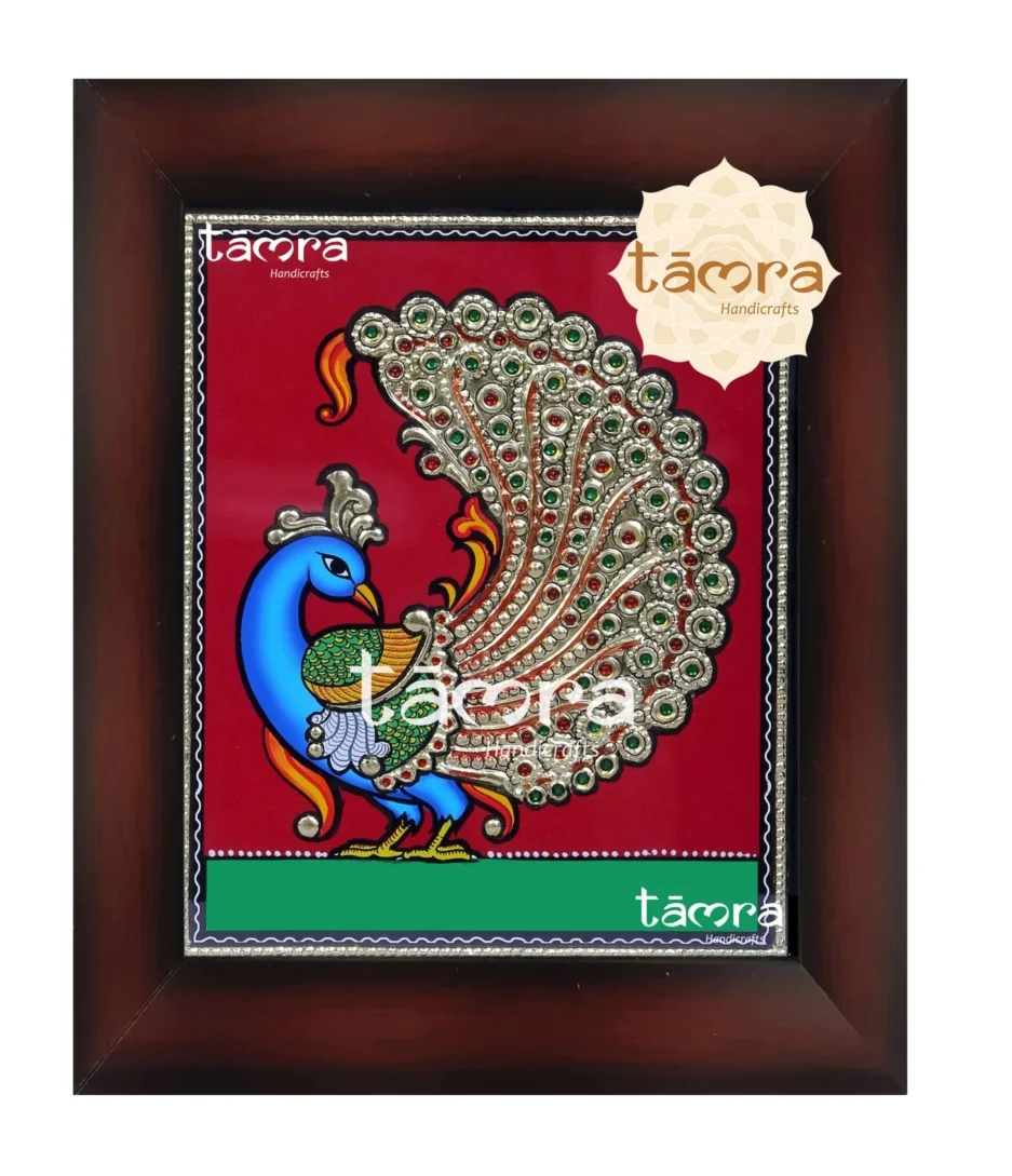 Tanjore Painting Peacock 22 2 scaled