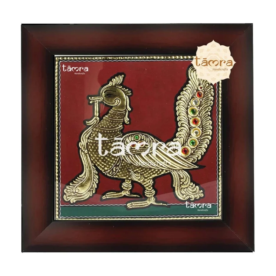 Tanjore Painting Peacock 40 2