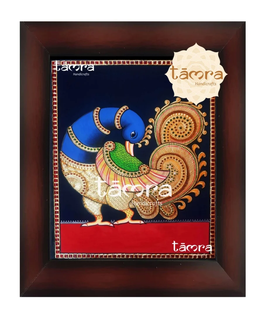 Tanjore Painting Peacock 9 2 scaled