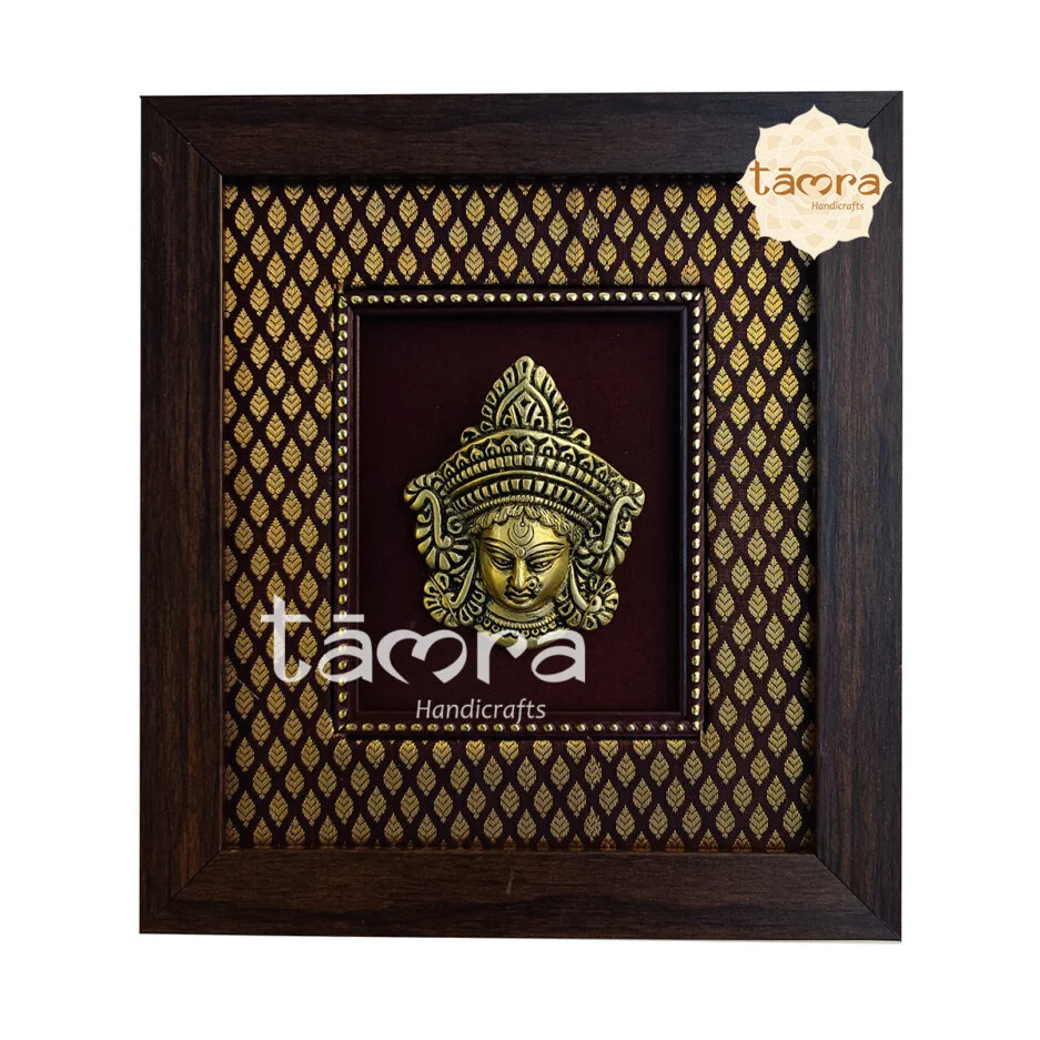 Brass Durga Devi Mask Frame