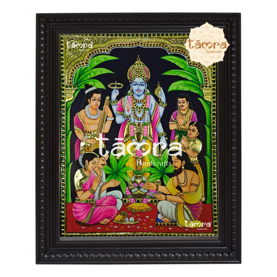 Satyanarayana Swamy Tanjore Painting