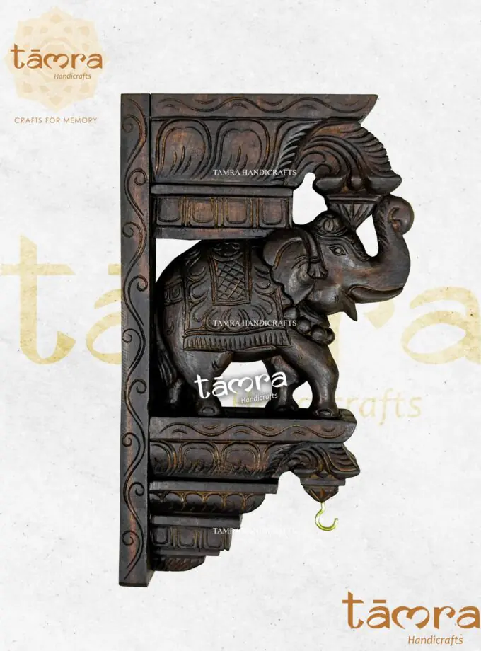 Wooden Bracket Elephant - Pair of 2Pcs