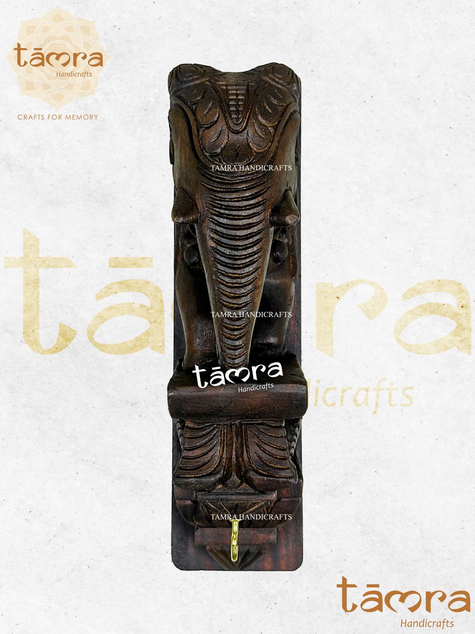 Wooden Bracket Elephant - Pair of 2Pcs - Image 2