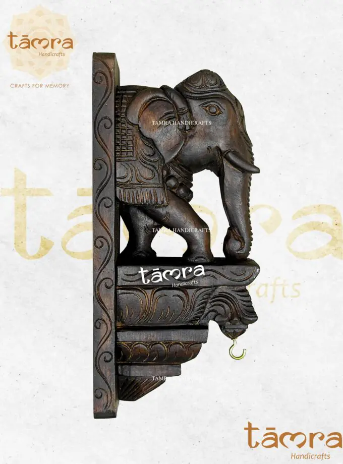 Wooden Bracket Elephant - Pair of 2Pcs