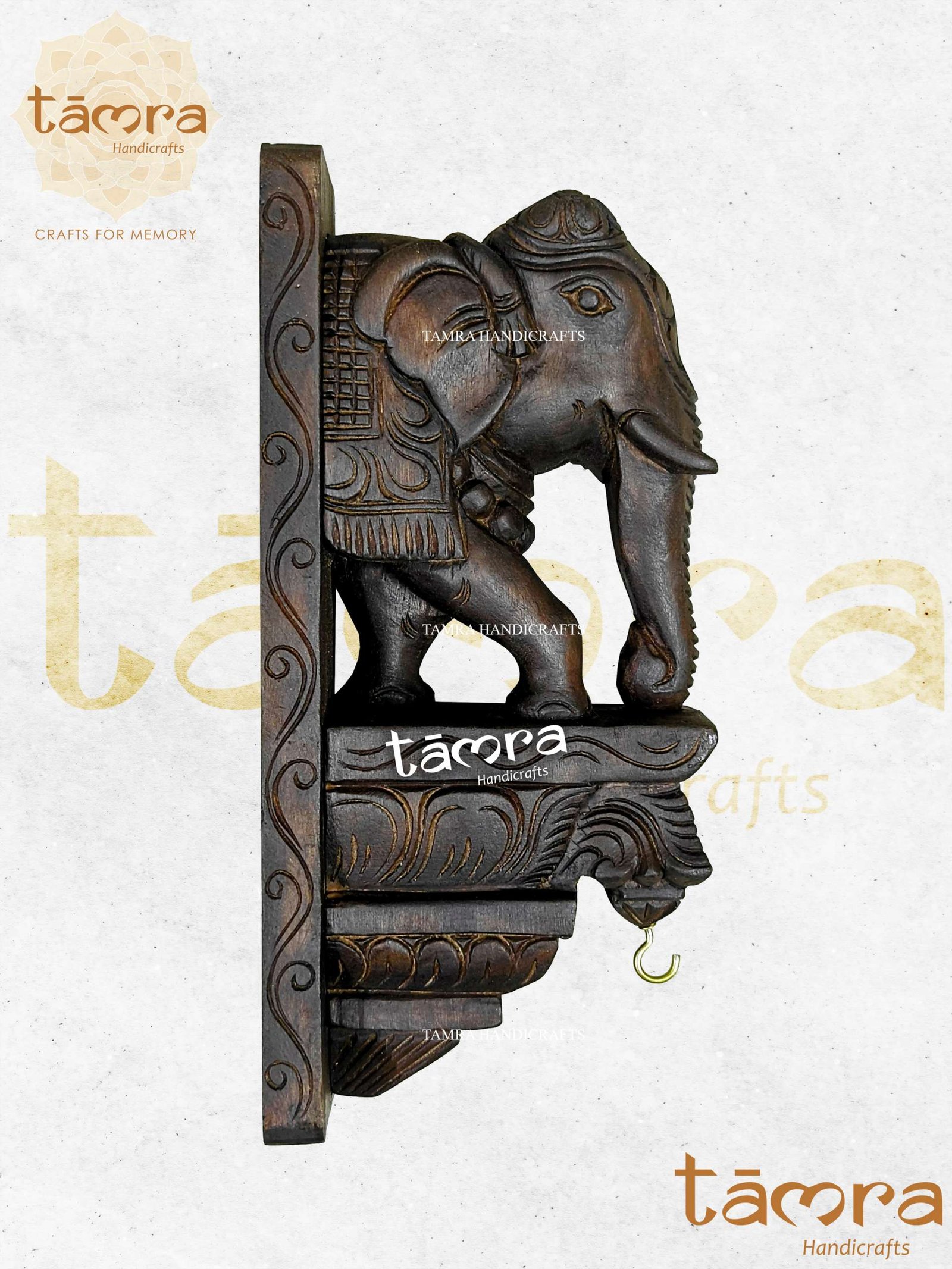 Wooden Bracket Elephant - Pair of 2Pcs