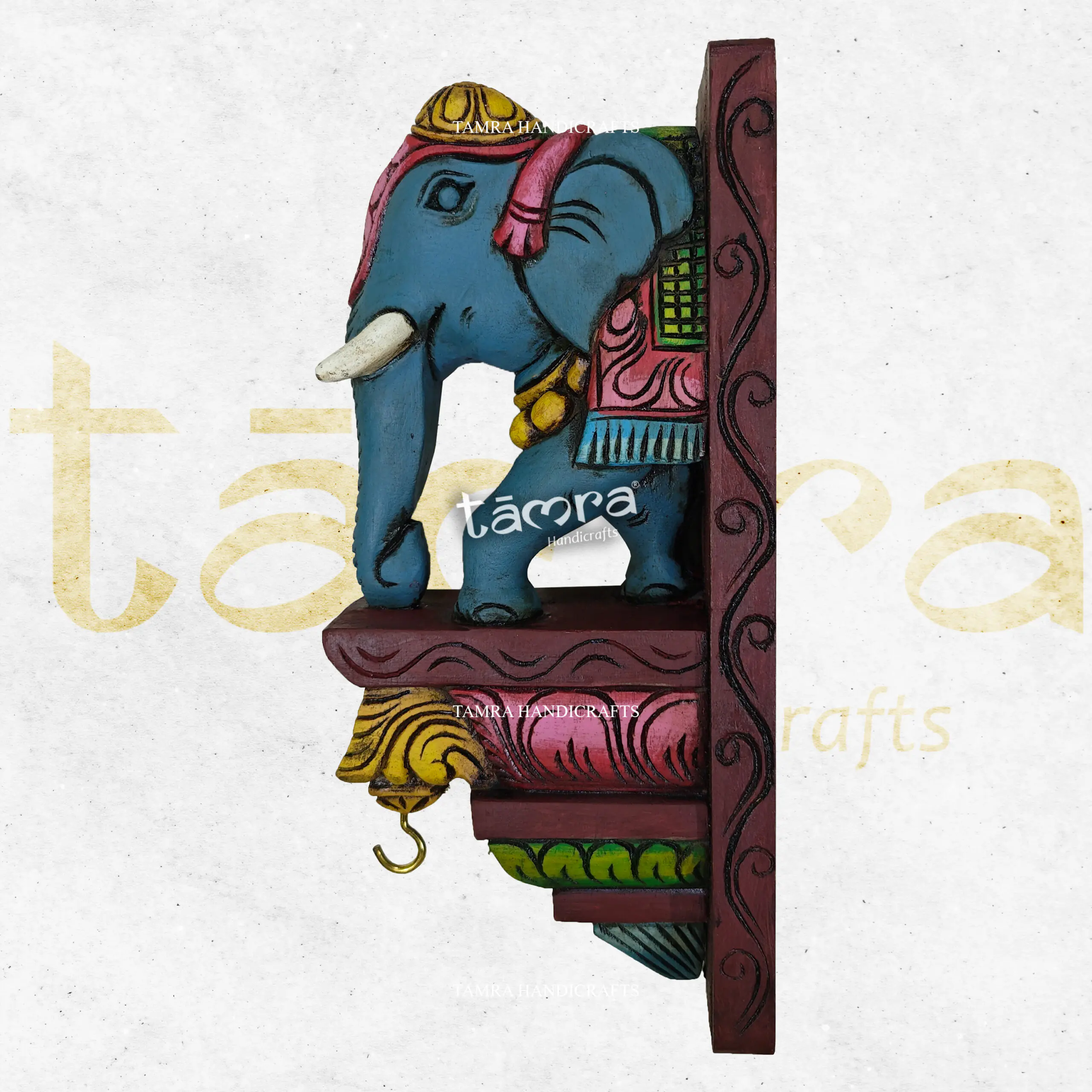 Wooden Bracket Elephant - Pair of 2Pcs