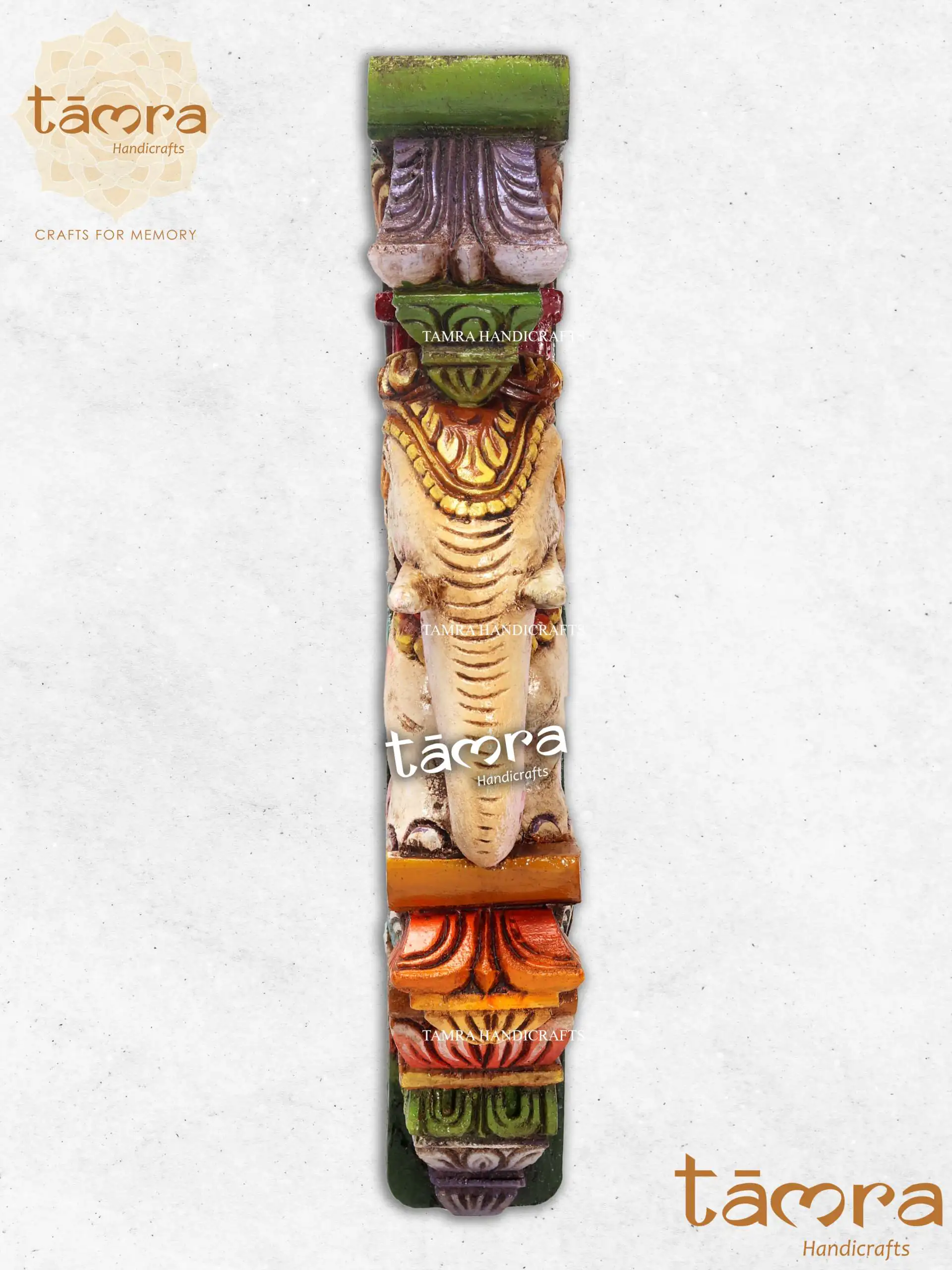 Wooden Bracket Elephant - Pair of 2Pcs - Image 2