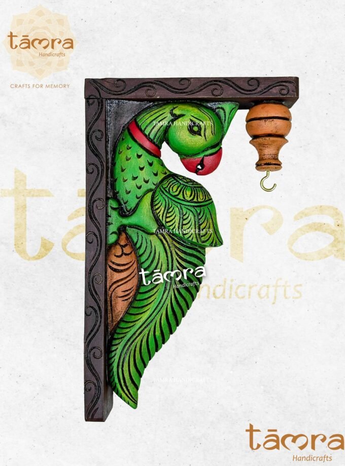 Wooden Bracket Parrot - Pair of 2Pcs