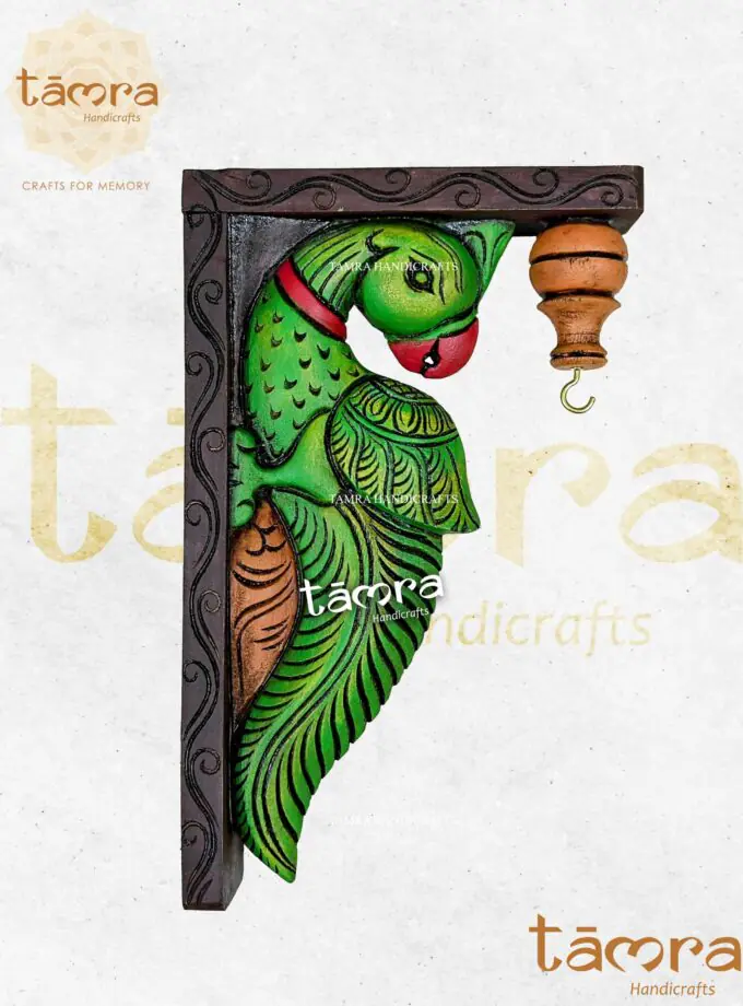 Wooden Bracket Parrot - Pair of 2Pcs