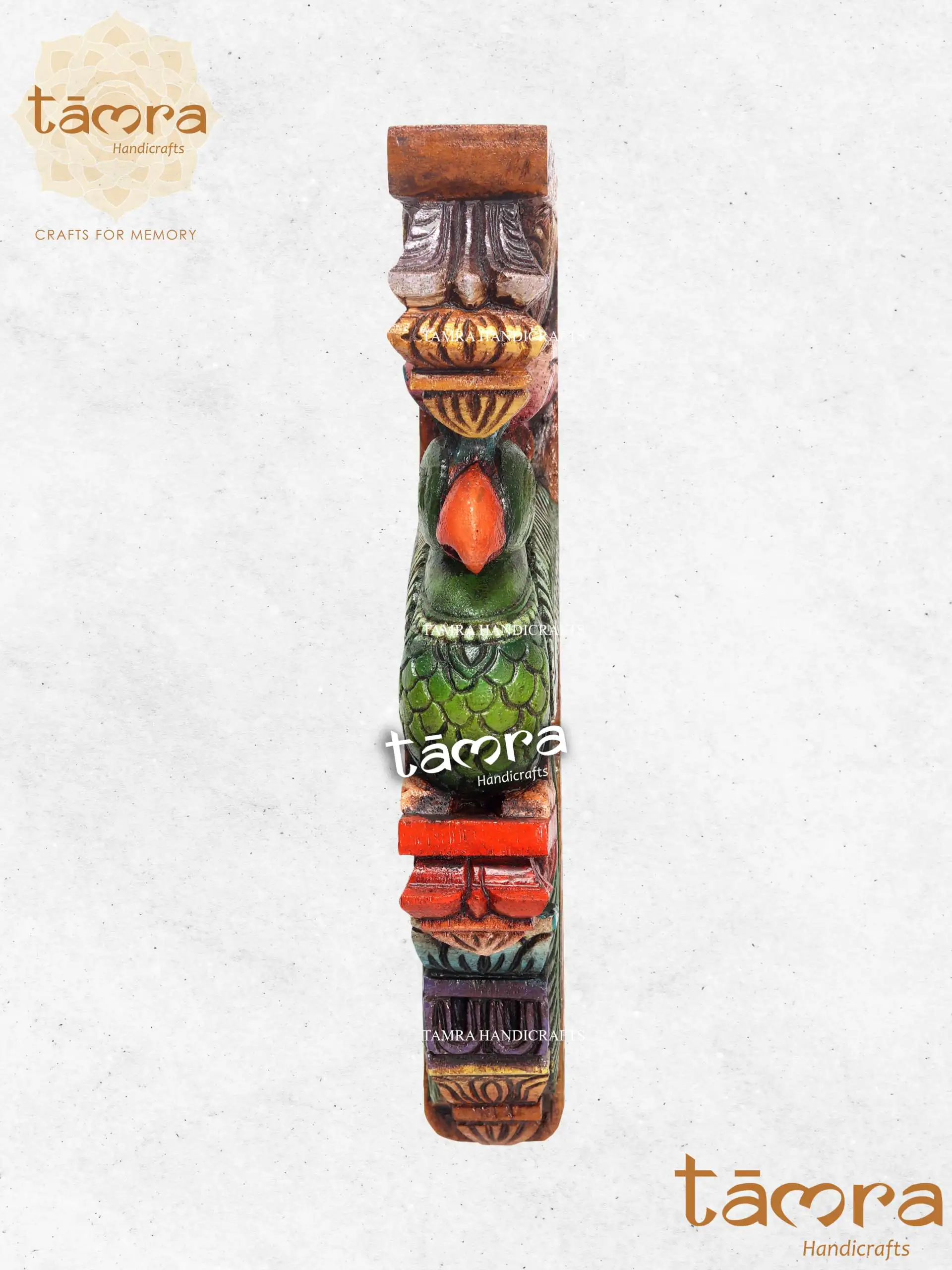 Wooden Bracket Parrot - Pair of 2Pcs - Image 2