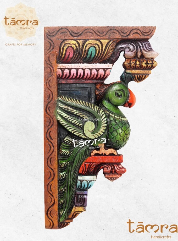 Wooden Bracket Parrot - Pair of 2Pcs